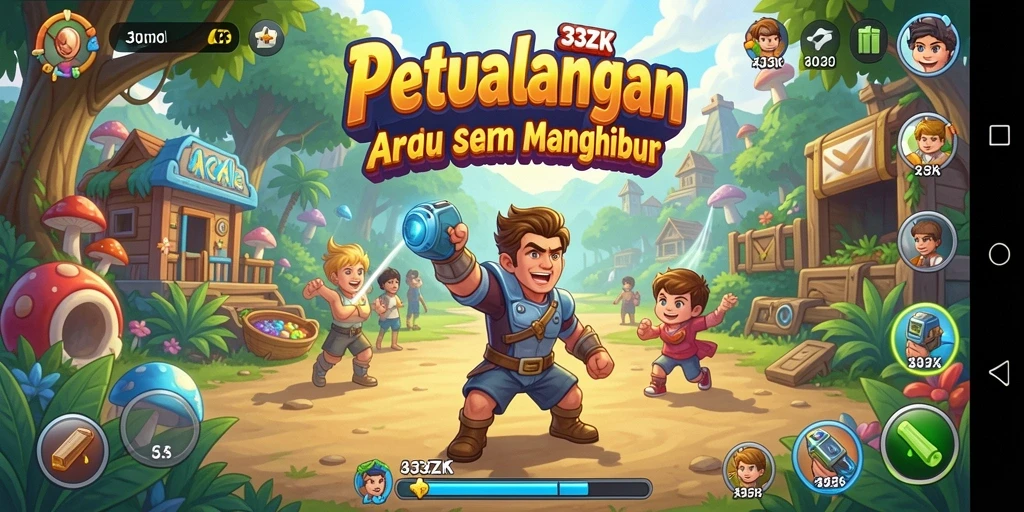 Screenshot gameplay 33ZK menampilkan momen mendebarkan saat bertanding.