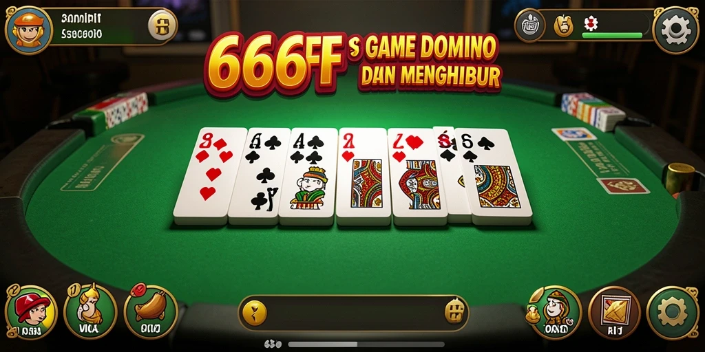 Tampilan gameplay seru dalam permainan domino yang menarik.