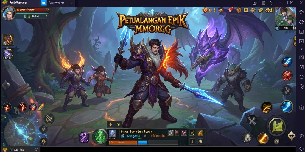 Tampilan menawan gameplay dalam dunia MMORPG.