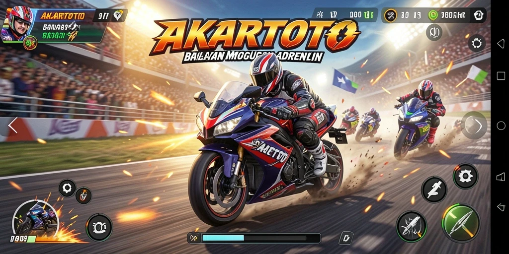 Screenshot akselerasi mendebarkan dalam game AKARTOTO.