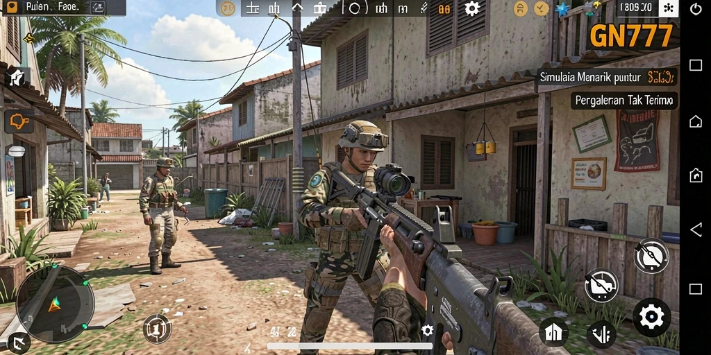 Screenshot gameplay GN777 menampilkan aksi seru dalam simulasi.
