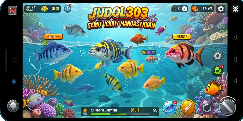 Tangkapan layar gameplay <strong>JUDOL303</strong> memperlihatkan keseruan saat menembak ikan.
