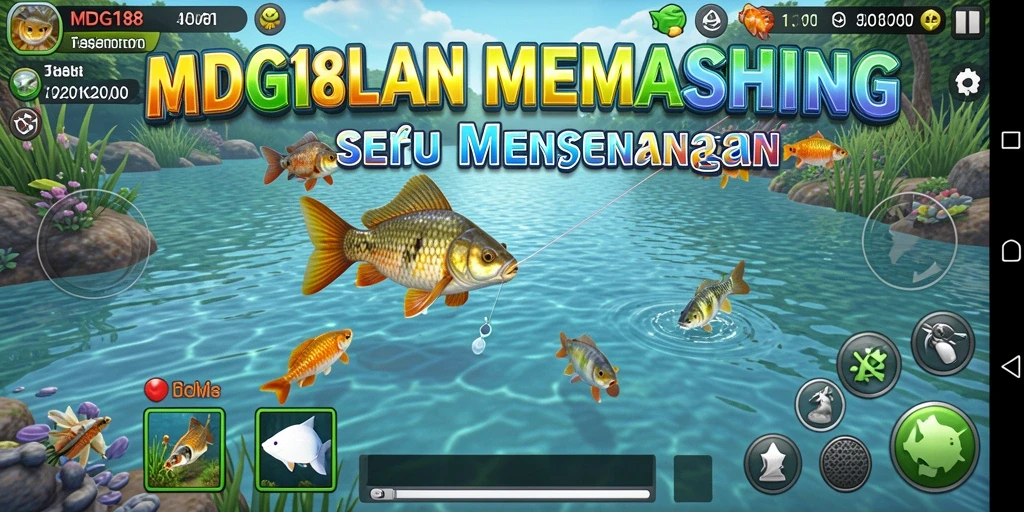 Screenshot gameplay yang menunjukkan keseruan memancing di MDG188.