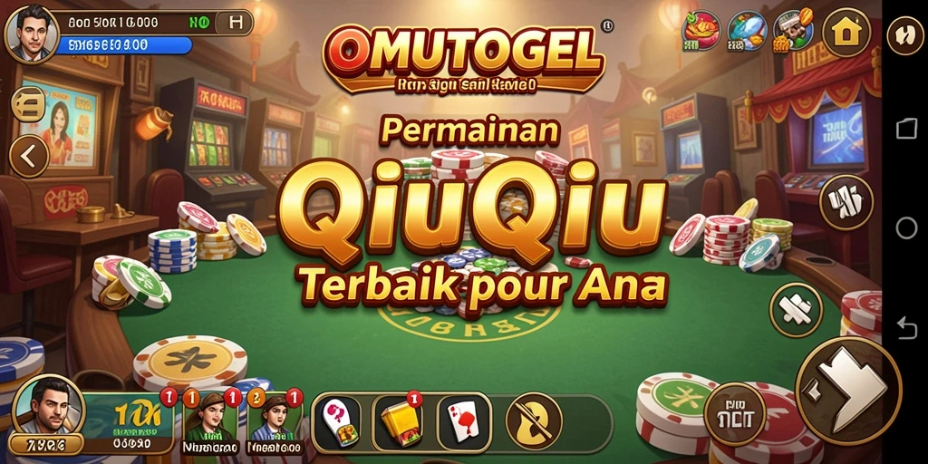 Tangkapan layar OMUTOGEL menunjukkan gameplay QiuQiu yang menegangkan dan seru.