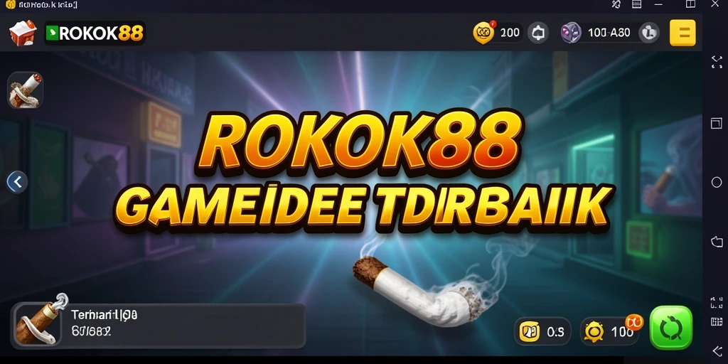 Screenshot ROKOK88 menampilkan gameplay seru dalam mengelola bisnis rokok.