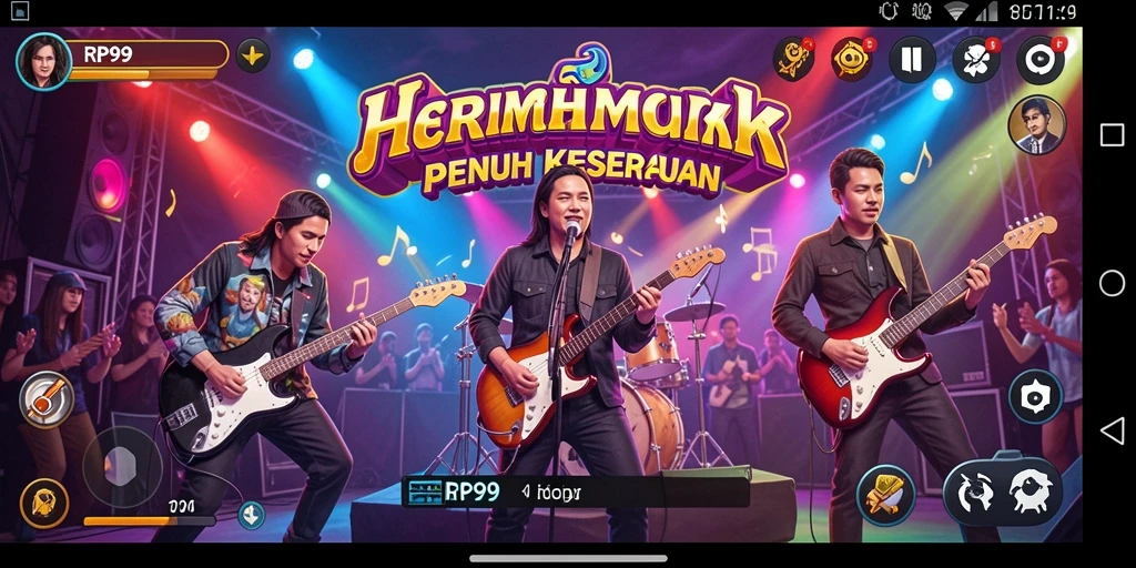 Gameplay seru di RP99 dengan berbagai lagu dan tantangan.
