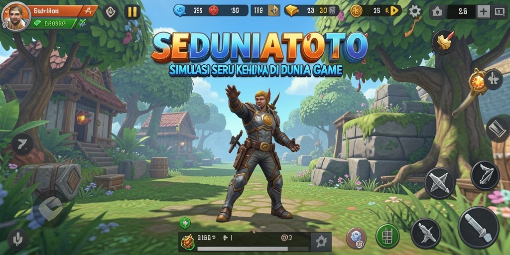Tampilan gameplay menarik dalam SEDUNIATOTO dengan banyak aktivitas.