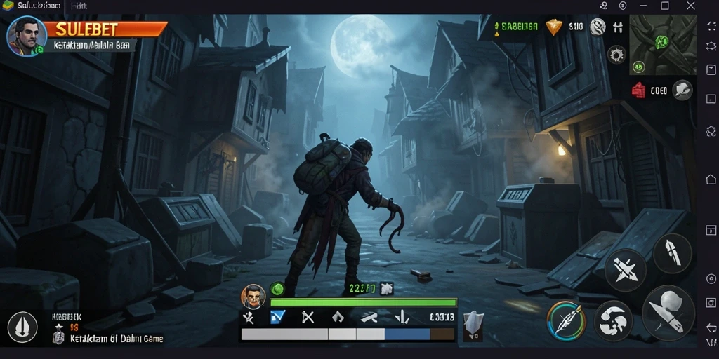 Screenshot SULEBET yang menunjukkan suasana mencekam dalam game Horror.