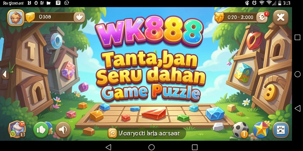 Tampilan gameplay menantang dalam game Puzzle WK888.